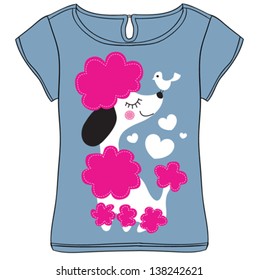 dog / T-shirt graphics / cute cartoon characters / cute graphics for kids / Book illustrations / textile graphic