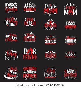 Dog T-shirt  And SVG Design Bundle, Vector file