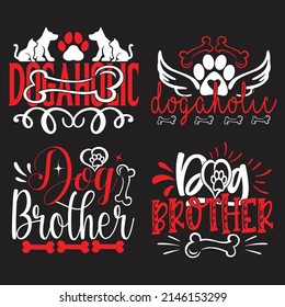 Dog T-shirt  And SVG Design Bundle, Vector file