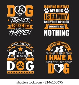 Dog T-shirt  And SVG Design Bundle, Vector file