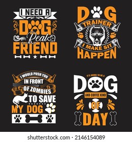 Dog T-shirt  And SVG Design Bundle, Vector file