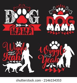 Dog T-shirt  And SVG Design Bundle, Vector file