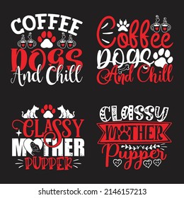 Dog T-shirt  And SVG Design Bundle, Vector file