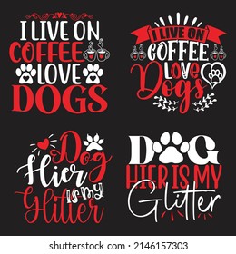 Dog T-shirt  And SVG Design Bundle, Vector file