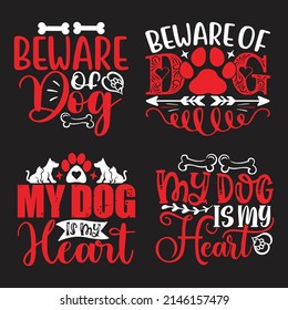 Dog T-shirt  And SVG Design Bundle, Vector file
