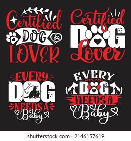 Dog T-shirt  And SVG Design Bundle, Vector file