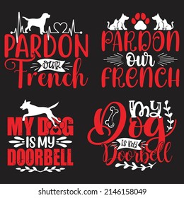 Dog T-shirt  And SVG Design Bundle, Vector file