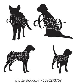 Dog T-shirt And SVG Design Bundle. Dog Vector EPS Editable File Bundle, can you download this bundle.
