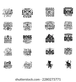 Dog T-shirt And SVG Design Bundle. Dog Vector EPS Editable File Bundle, can you download this bundle.