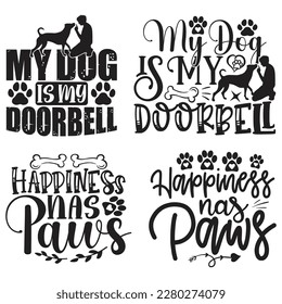 Dog T-shirt And SVG Design Bundle. Dog Motivational Inspirational SVG Quotes T shirt Design Bundle, Vector EPS Editable Files.