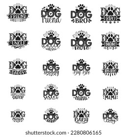 Dog T-shirt And SVG Design Bundle. Dog Vector EPS Editable File Bundle, can you download this bundle.