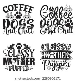 Dog T-shirt And SVG Design Bundle. Dog Vector EPS Editable File Bundle, can you download this bundle.