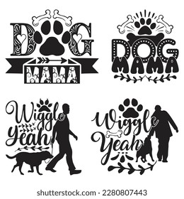 Dog T-shirt And SVG Design Bundle. Dog Motivational Inspirational SVG Quotes T shirt Design Bundle, Vector EPS Editable Files.