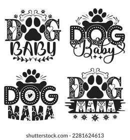 Dog T-shirt And SVG Design Bundle. Dog Vector EPS Editable File Bundle, can you download this bundle
