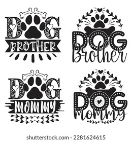 Dog T-shirt And SVG Design Bundle. Dog Vector EPS Editable File Bundle, can you download this bundle