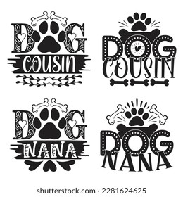Dog T-shirt And SVG Design Bundle. Dog Vector EPS Editable File Bundle, can you download this bundle