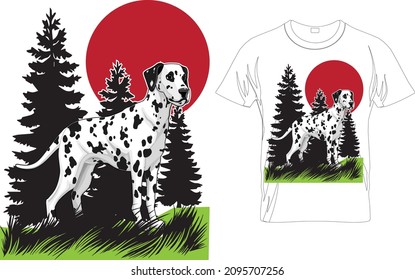 Dog T-shirt. Dog Vector illustration.T-shirt graphics Can be used for print, children wear, Baby shower celebration.