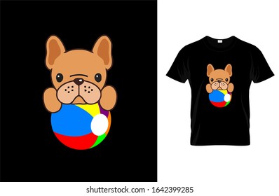 Dog T-shirt.Colorful dog vector Can be used for T-shirts print, children wear, Baby shower celebration, greetings, invitation card and poster.Dog label.Vector illustration.
