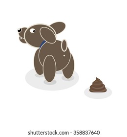 dog turd. Vector symbol. funny dog