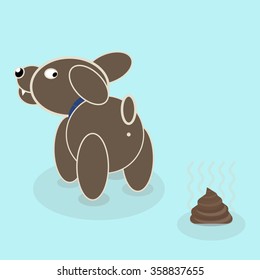 dog turd. Vector symbol. funny 