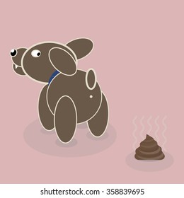 dog turd. Vector symbol. funny