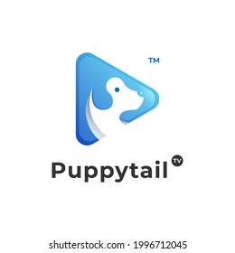 dog tv logo design. suitable for your brand company.