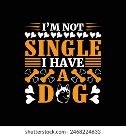 Dog typographic t shirt design vector