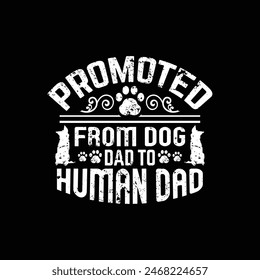 Dog typographic t shirt design vector