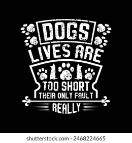 Dog typographic t shirt design vector