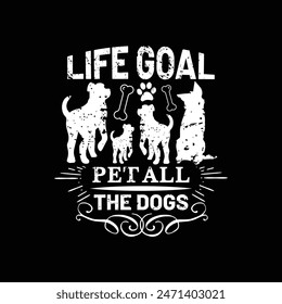 Dog typographic t shirt design vector graphic.