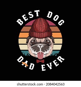 Dog typographic vector t-shirt design