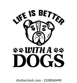 Dog typography awesome t shirt design.