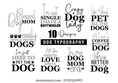 Paquete de tipografía de perro para camiseta, taza, póster, impresión, etc.