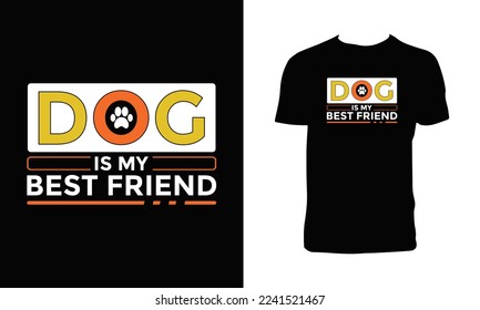 Dog Typography And Calligraphy T Shirt Design 
