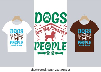 Dog typography, Dog illustration modern t-shirt design	