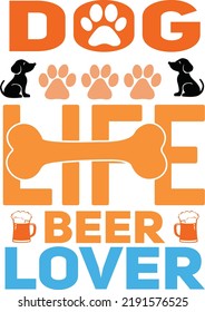 Dog Typography T shirt Design, Vector graphic for t shirt. Vector Poster, typographic quote or t-shirt.