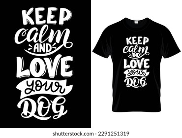 Dog Typography T Shirt Design