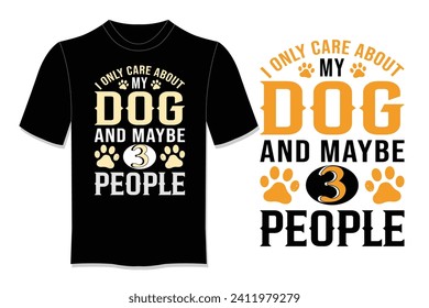Dog Typography T Shirt Design