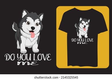 Dog Typography, Tshirt design, vector art, layered Eps 10