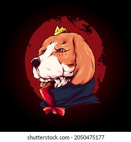 dog vampire Illustration premium vector, perfect for t shirt