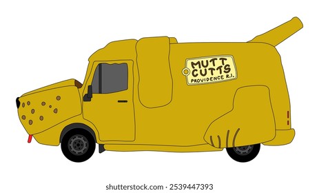 Dog van vector movie trim and cut star vehicle funny 