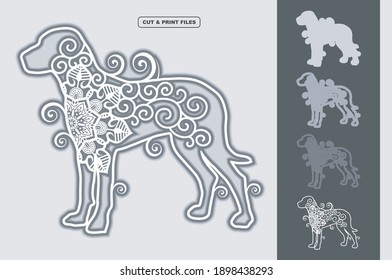 Dog Vector 3D Layered Eps 10 svg