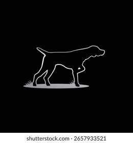 Hund, Vektorgrafik, abstrakt, modernes Logo