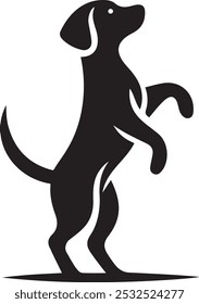 Dog vector art design. Dog silhouette art. Dog illustration, Dog drawing