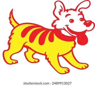 un ilustrador de Arte vectorial de perro