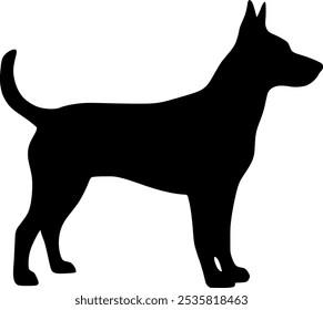 dog vector art isolated on a white background.