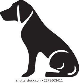 Dog vector. Big dog sitting design.