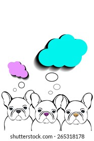 dog vector breed cute pet animal bulldog