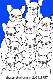 dog vector breed cute pet animal bulldog