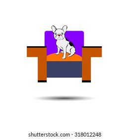 dog vector breed cute pet animal bulldog french